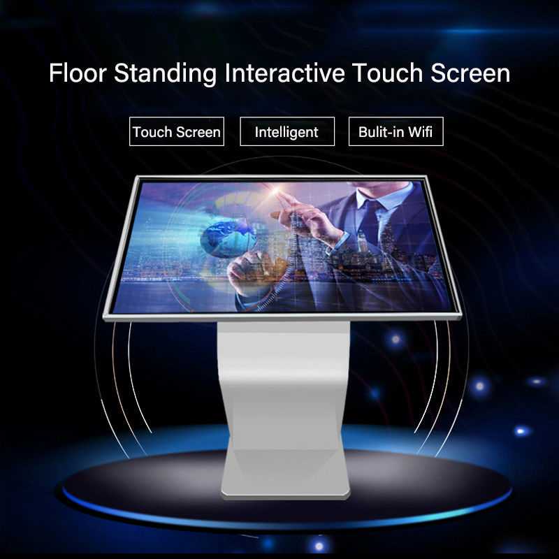 Indoor 1920*1080 32" Floor Standing Portable Interactive LCD Touch Screen Digital Signage Kiosk